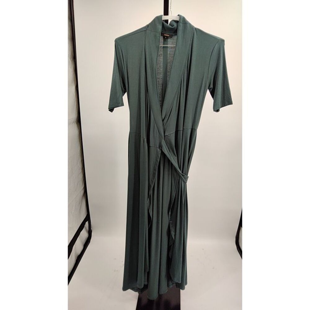 Quince Slate slate blue/green Wrap Midi Dress